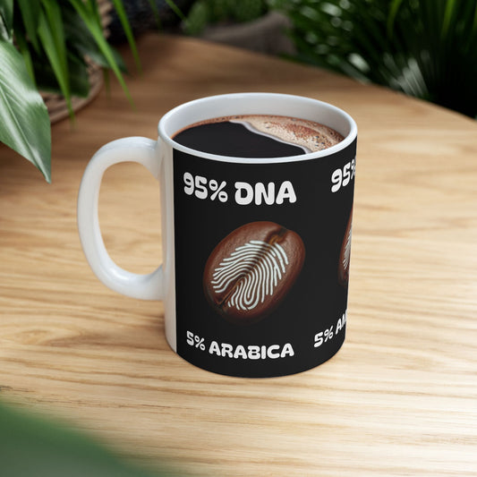95% DNA Ceramic Mug, (11oz, 15oz)